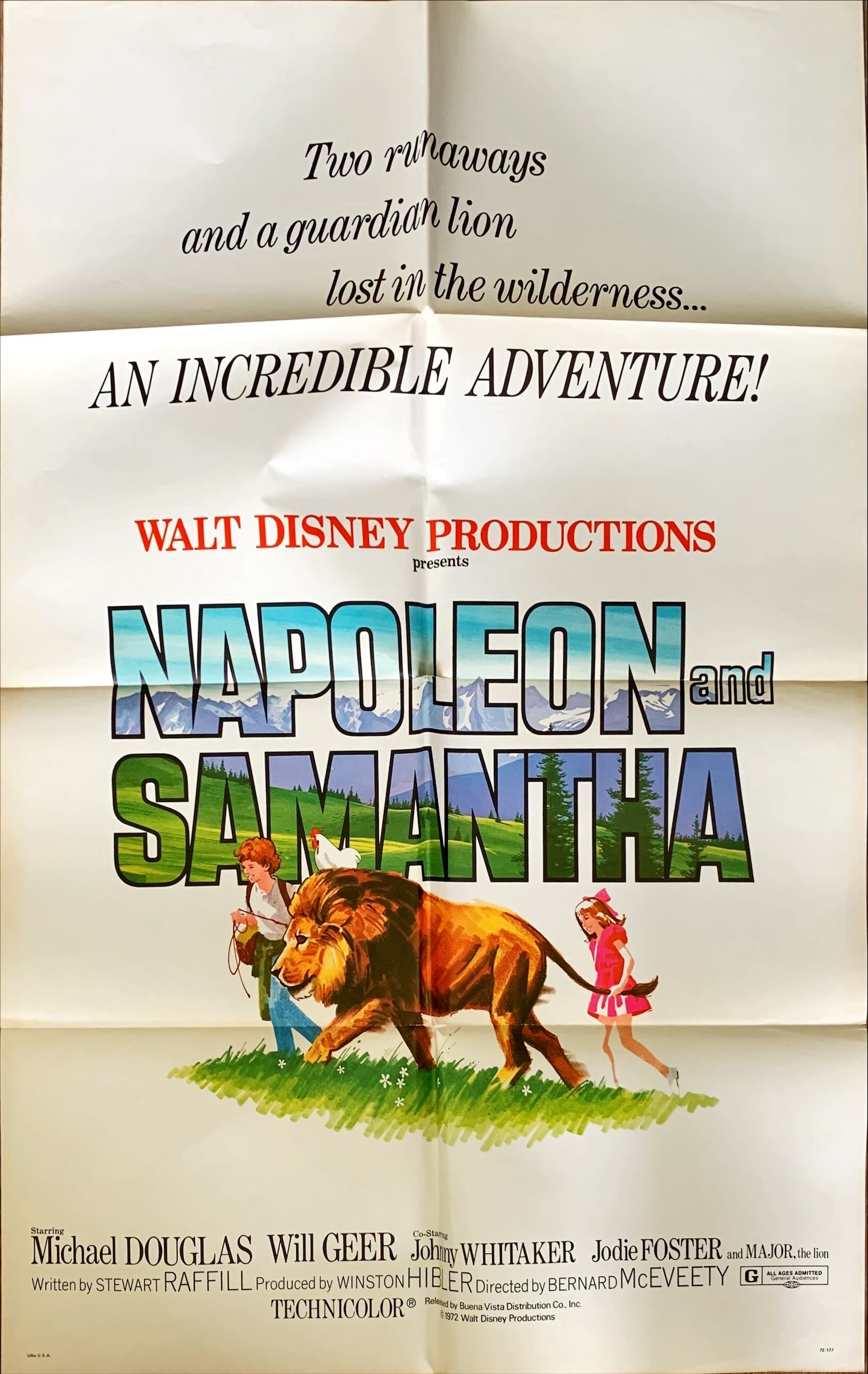 #701 NAPOLEON & SAMANTHA 1sh 1972 - Jodie Foster