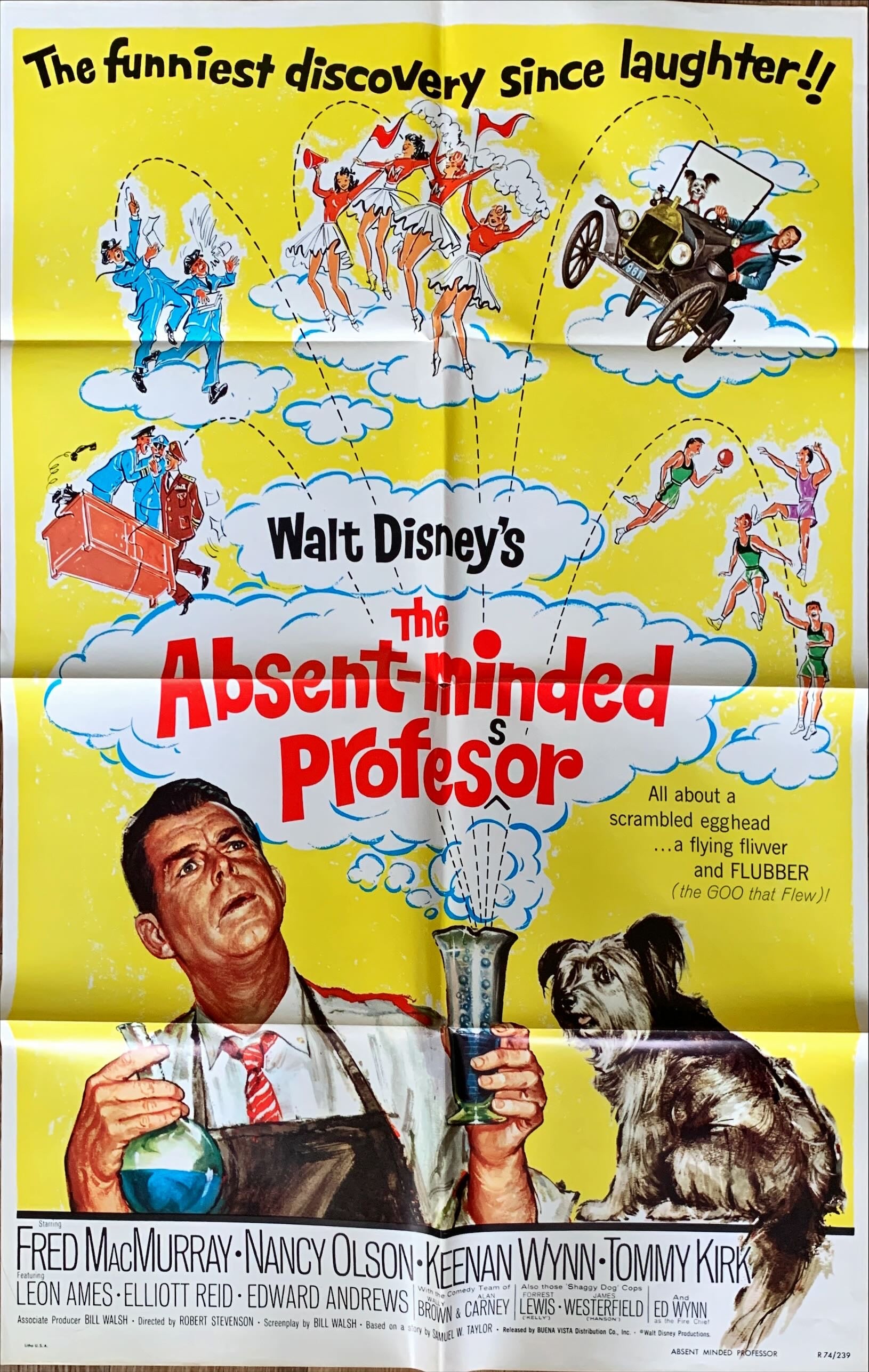 Walt Disney's The Absent-Minded Professor, 1sh R1967 Walt Disney - Fred MacMurray