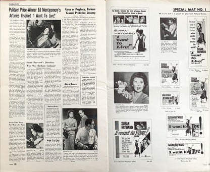 #598 I WANT TO LIVE pressbook '58 Susan Hayward