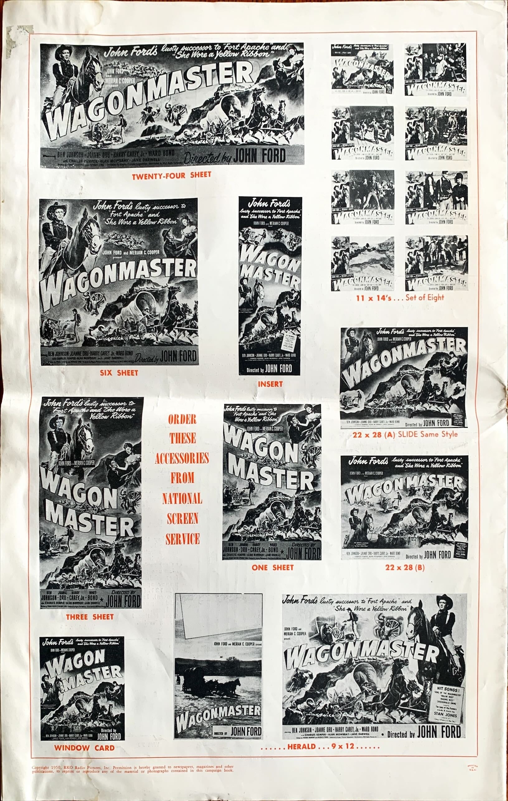 Wagon Master (1950) Pressbook - John Ford