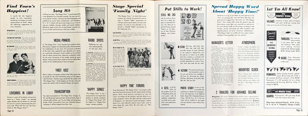 The Happy Time,  pressbook '52 Charles Boyer, Louis Jourdan