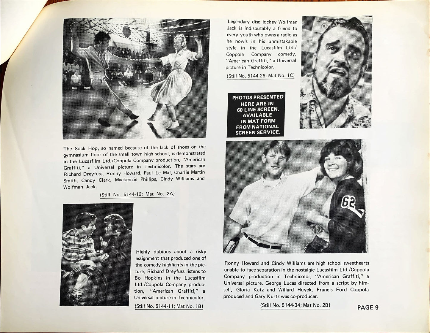 American Graffitti (1973) Pressbook