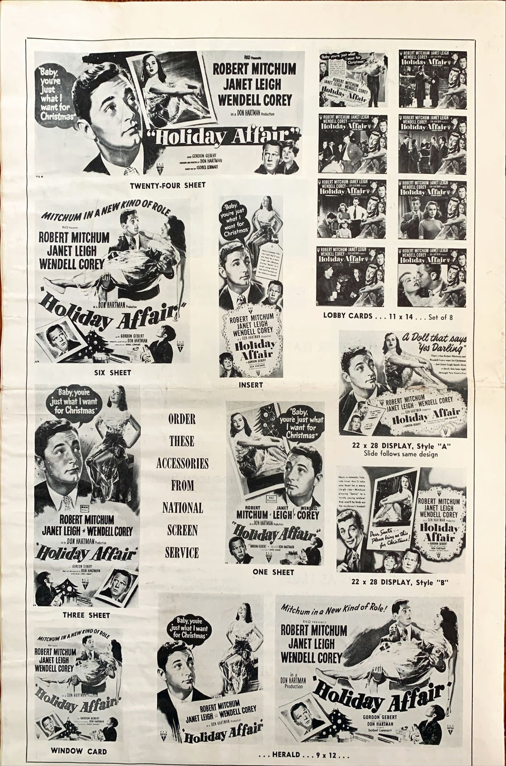 Holiday Affair (1949) Pressbook