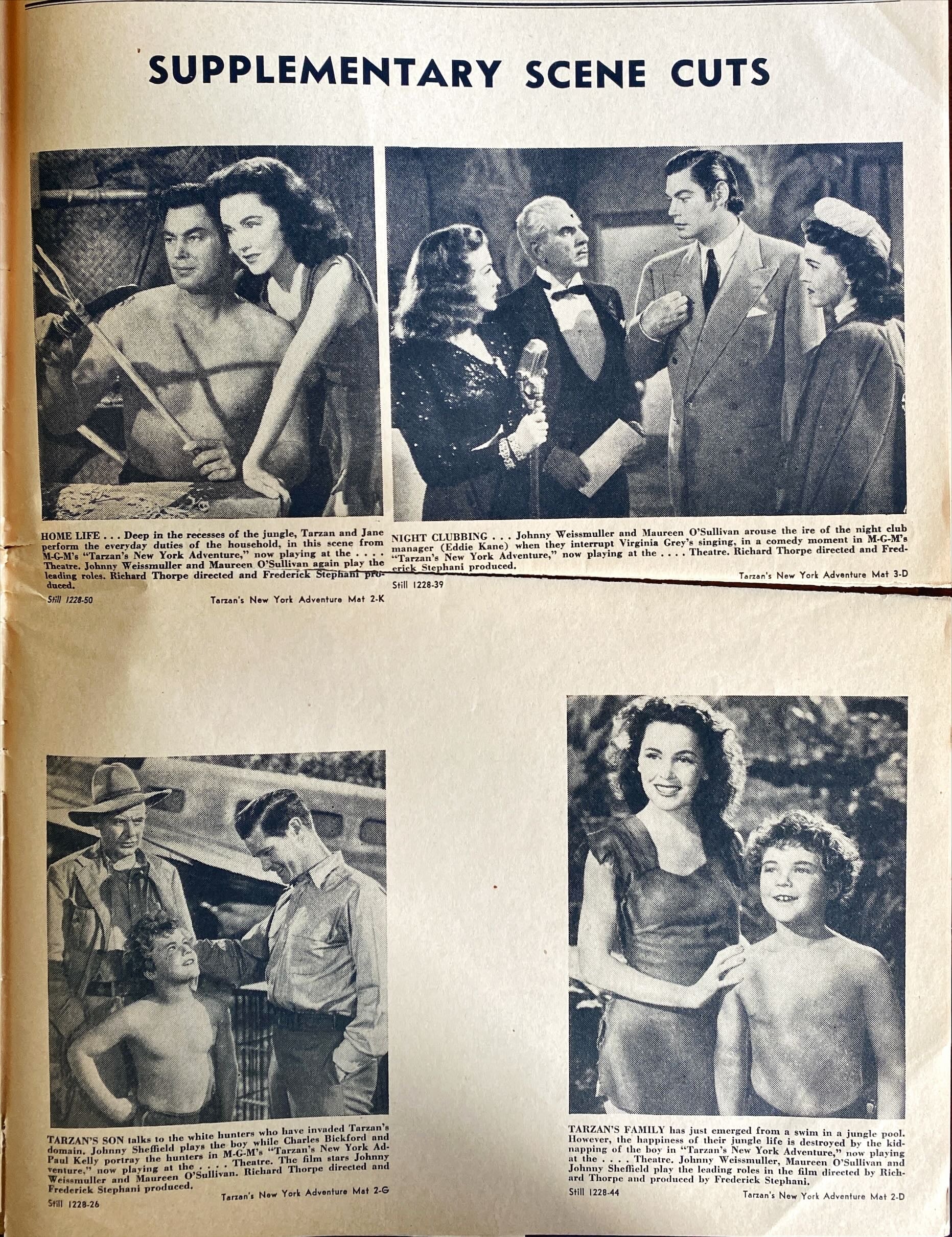 (259)TARZAN'S NEW YORK ADVENTURE pressbook 1942 - PosterCollectors.xyz