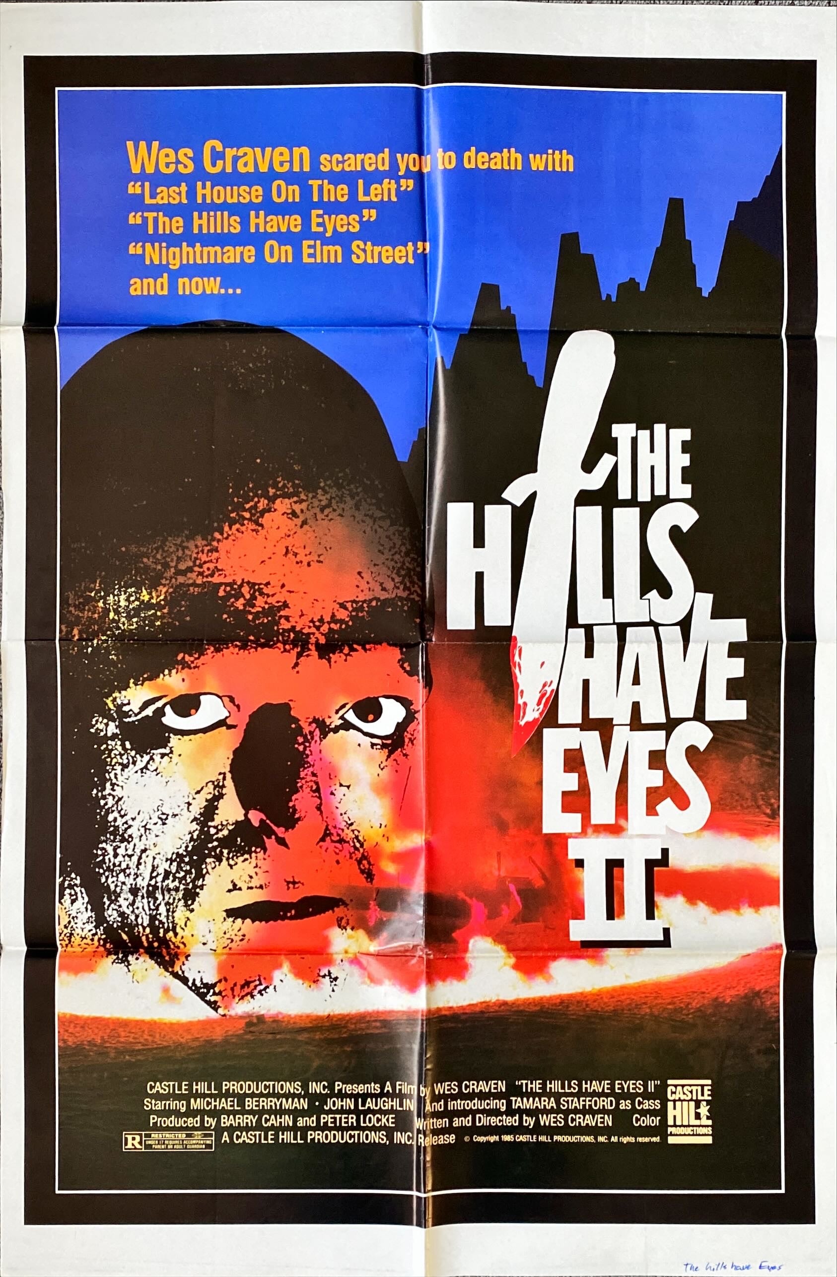 #783 HILLS HAVE EYES 2 1sh 1985 Wes Craven