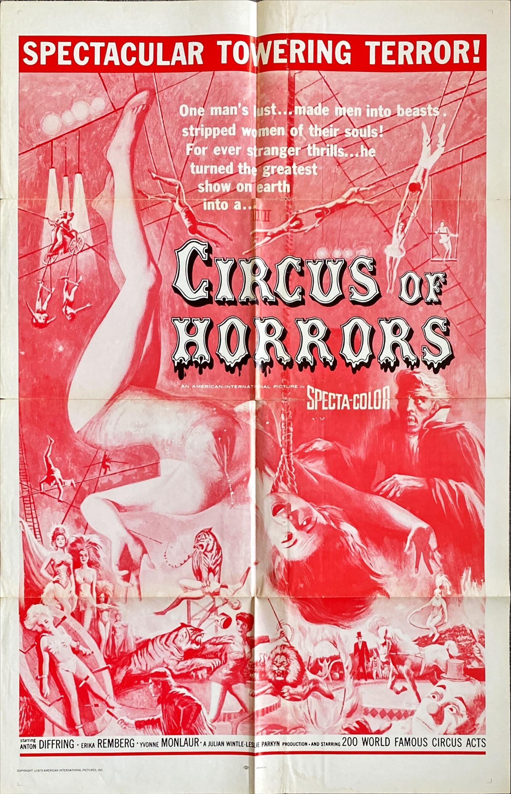 Circus of Horrors (1960) One Sheet Movie Poster