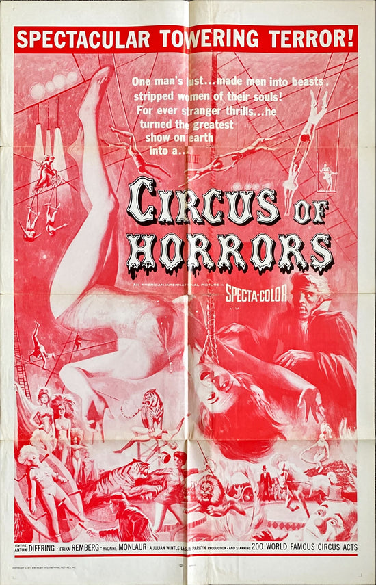 Circus of Horrors (1960) One Sheet Movie Poster