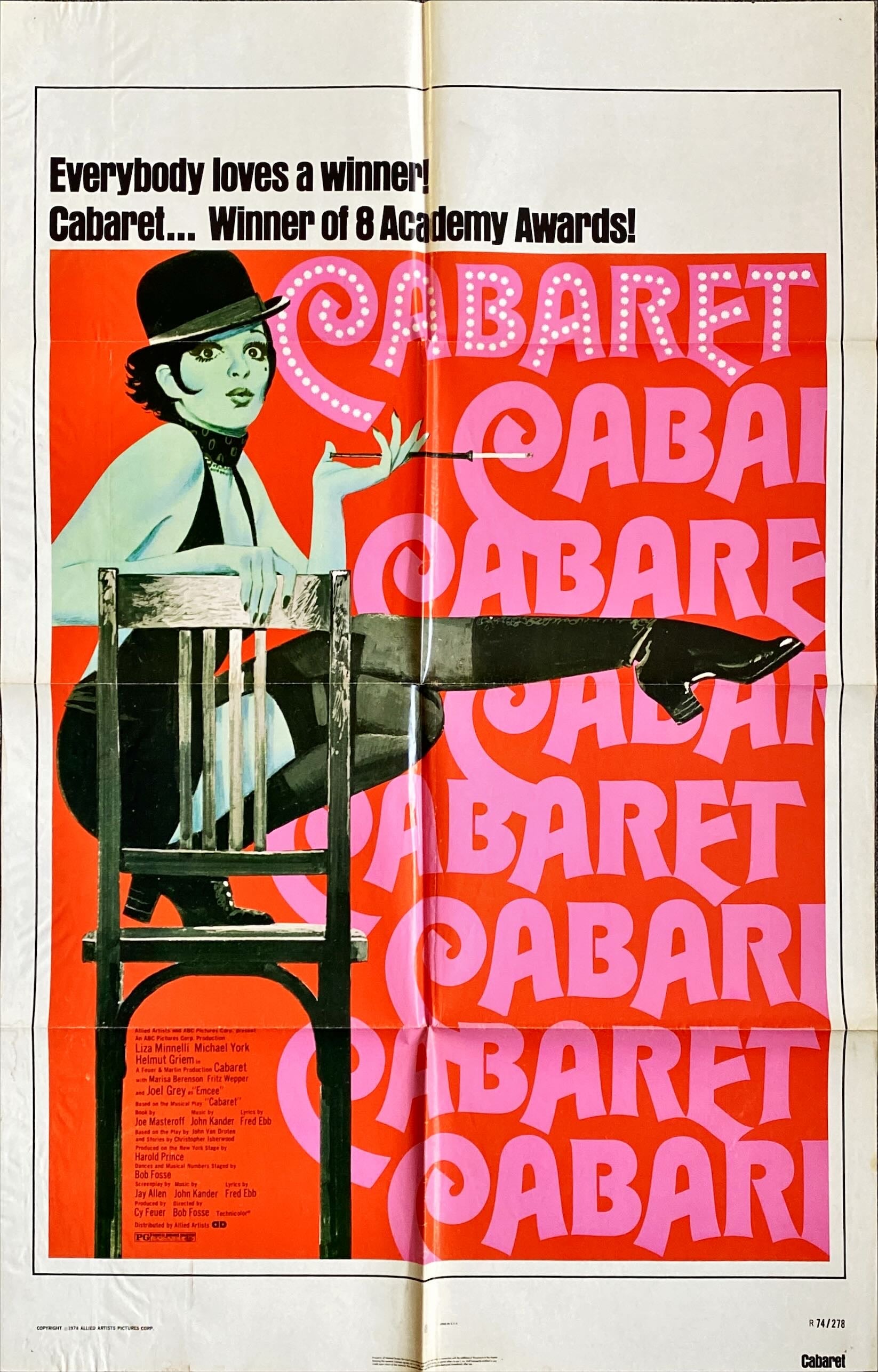 #787 CABARET 1sh R1974 Liza Minnelli