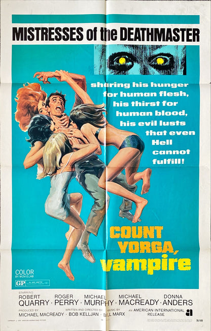 Count Yorga Vampire (1970) One Sheet Movie Poster