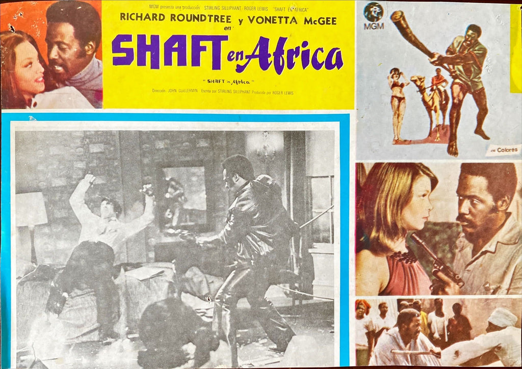 Shaft in Africa - Mexican Lobby Card x3