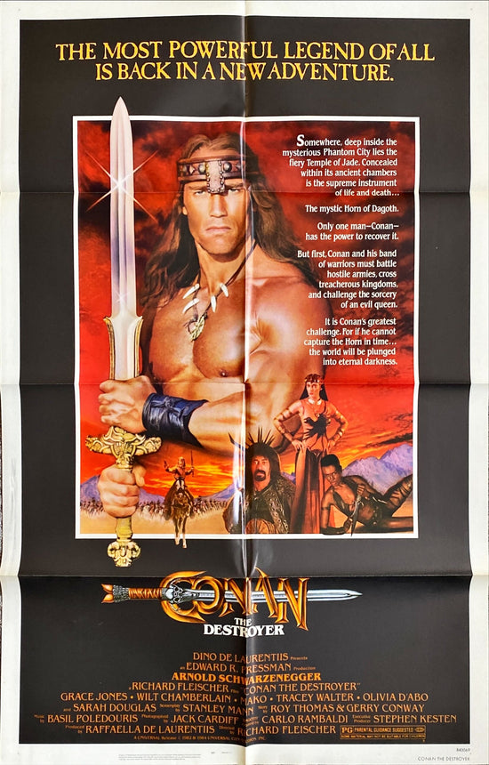 Conan the Destroyer (1984) One Sheet Movie Poster - Arnold Schwarzenneger