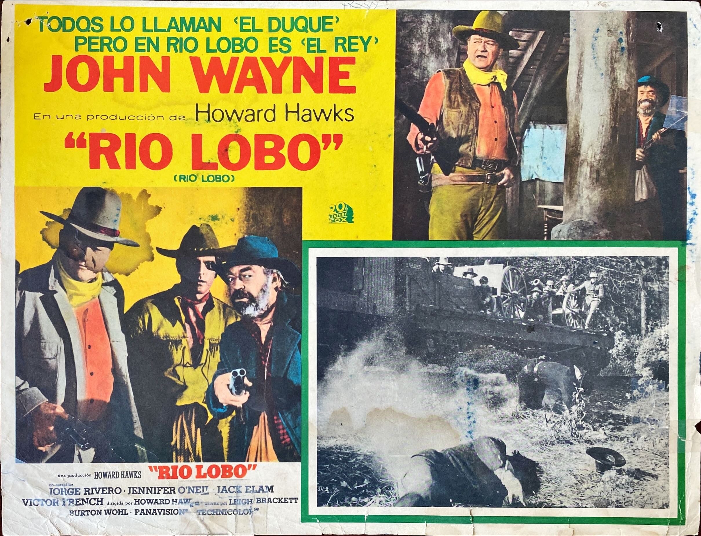 Rio Lobo - Mexican Lobby Card x2