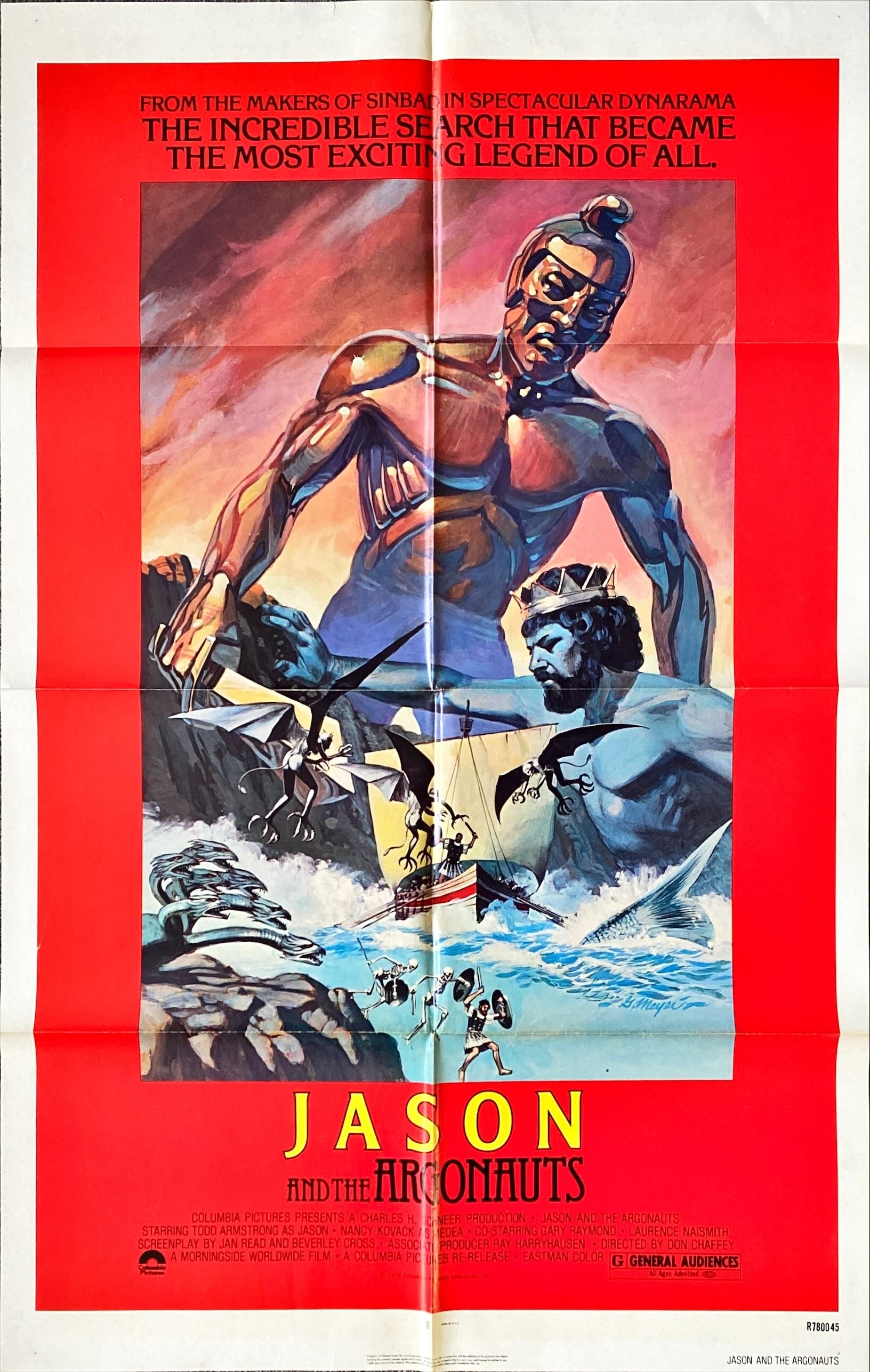 #798 JASON & THE ARGONAUTS 1sh R1978 - Ray Harryhausen