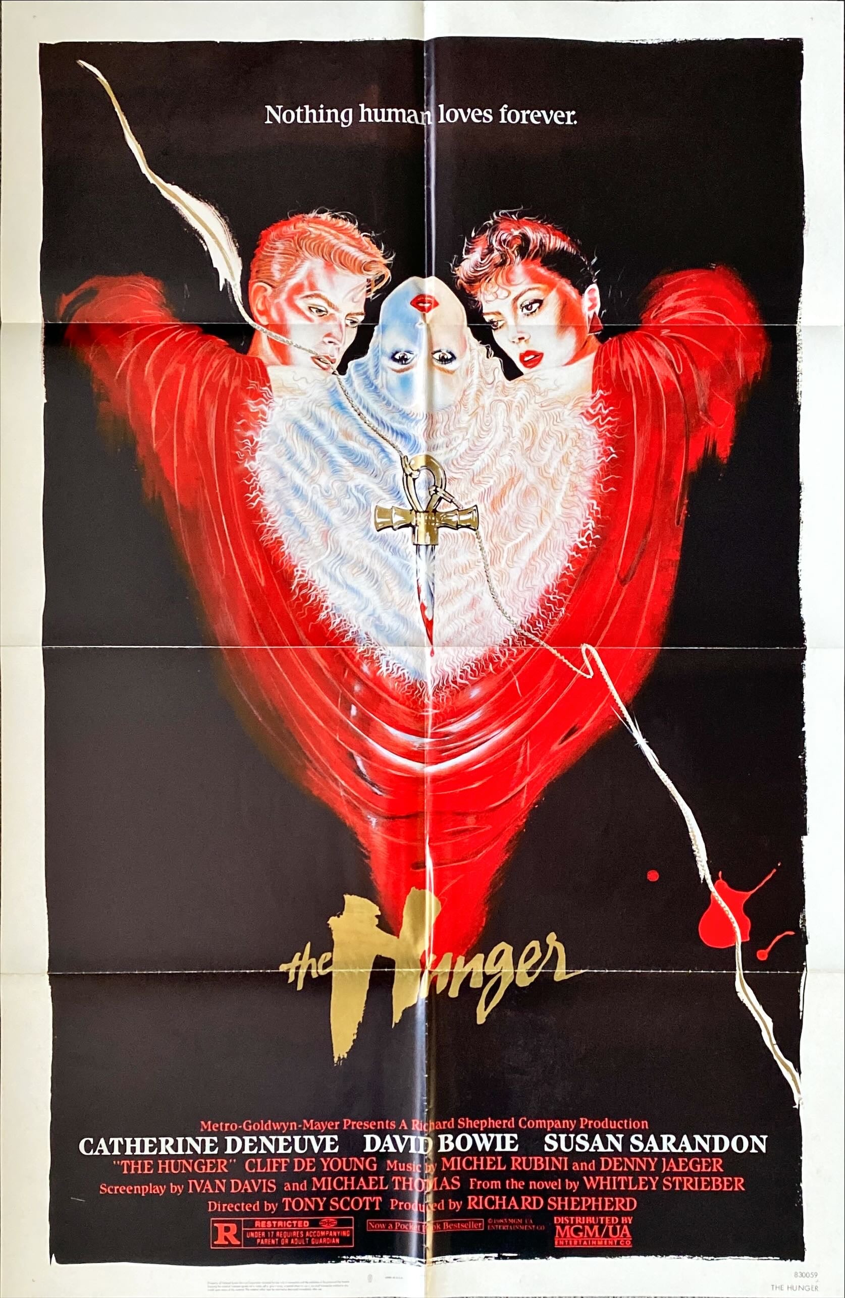 #782  HUNGER 1sh 1983 -Catherine Deneuve, David Bowie