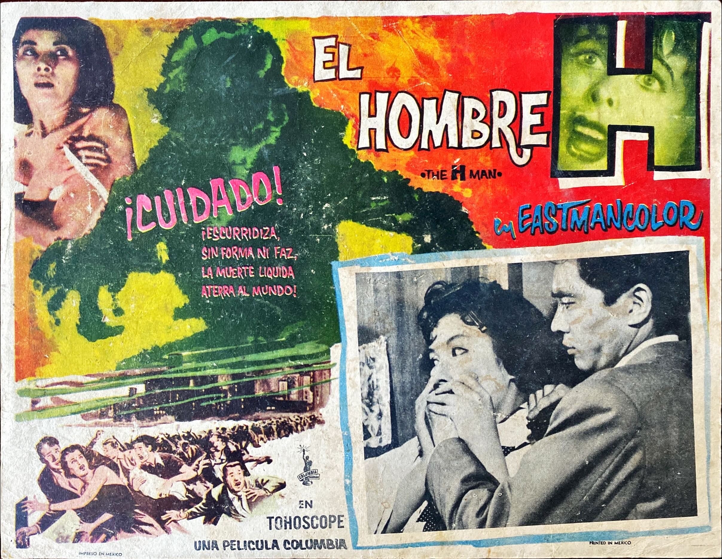The H Man - Mexican Lobby Card x2