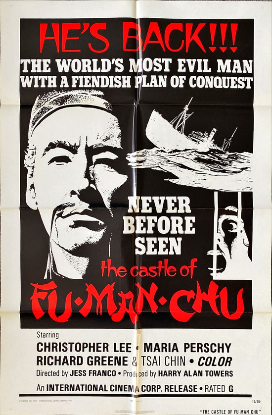 Castle of FU Manchu (1972) One Sheet Movie Poster - Christopher Lee