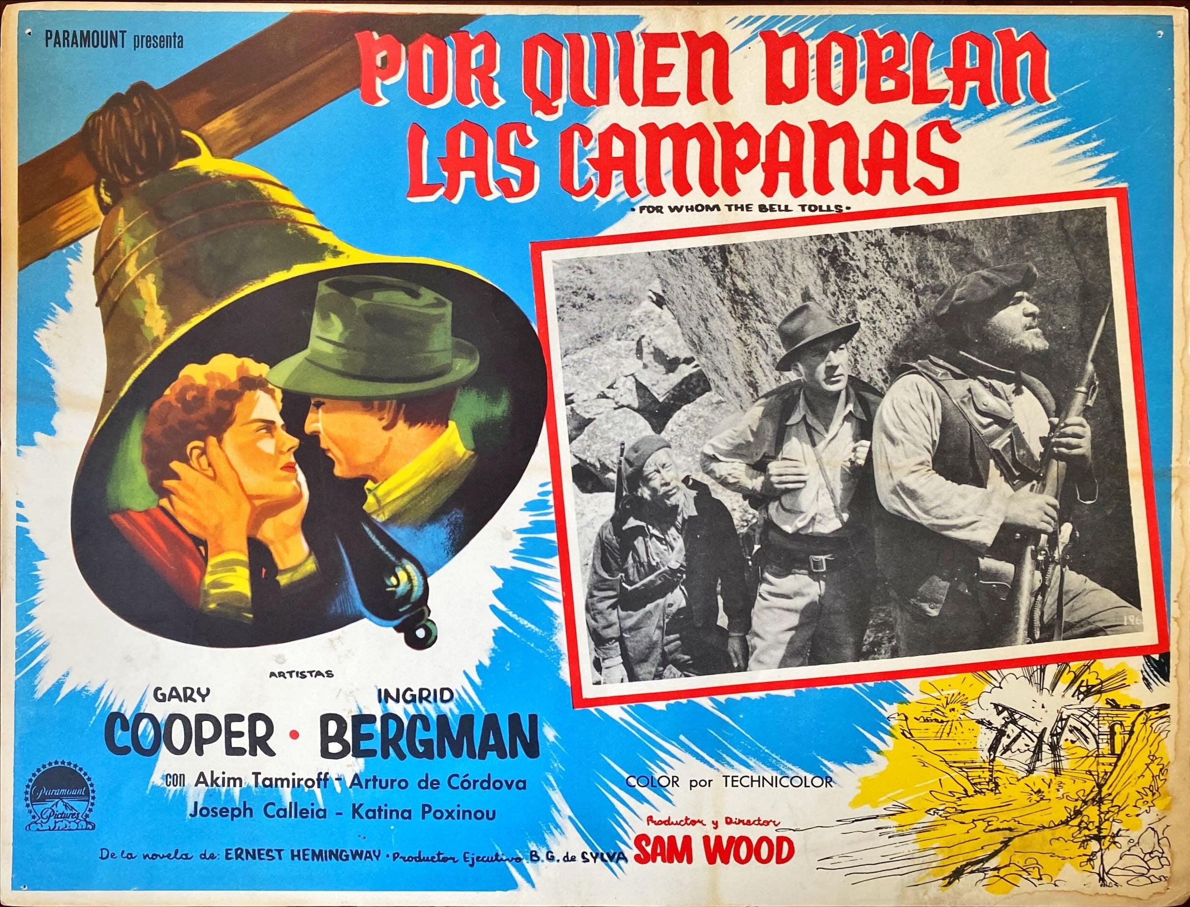 For Whom the Bells Toll (1943) 5x Lobby Cards - MX