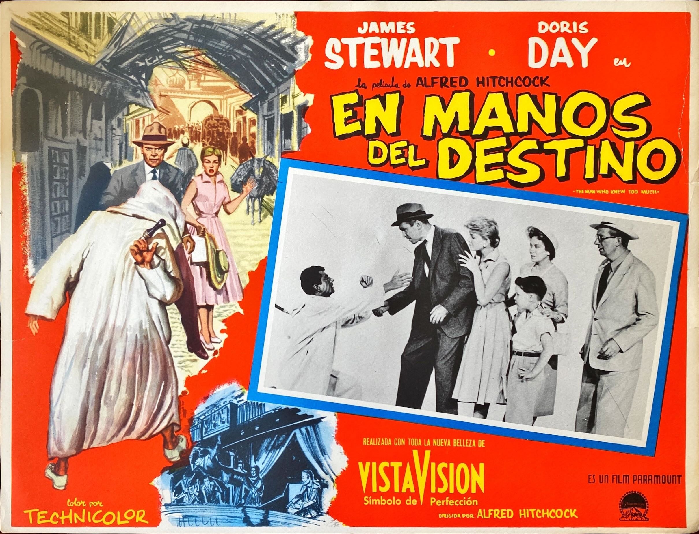 The Man Who Knew Too Much 6x Lobby Cards - MX, Hitchcock