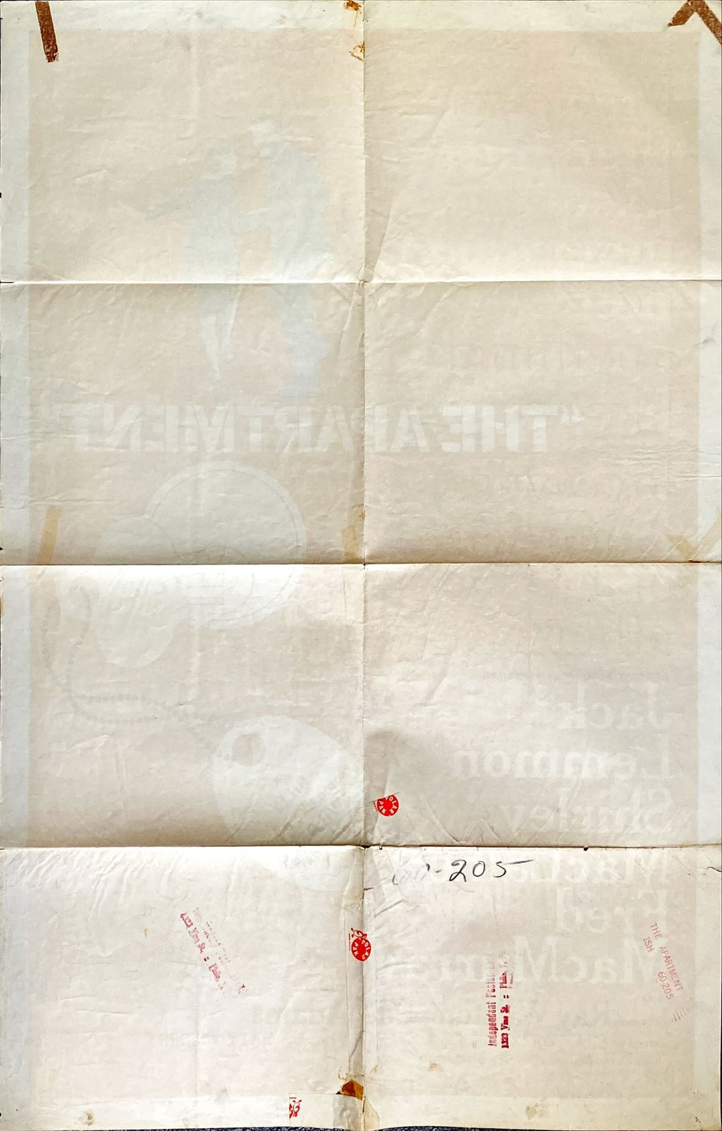 #768 THE APARTMENT 1 sheet 1960 Billy Wilder, Jack Lemmon