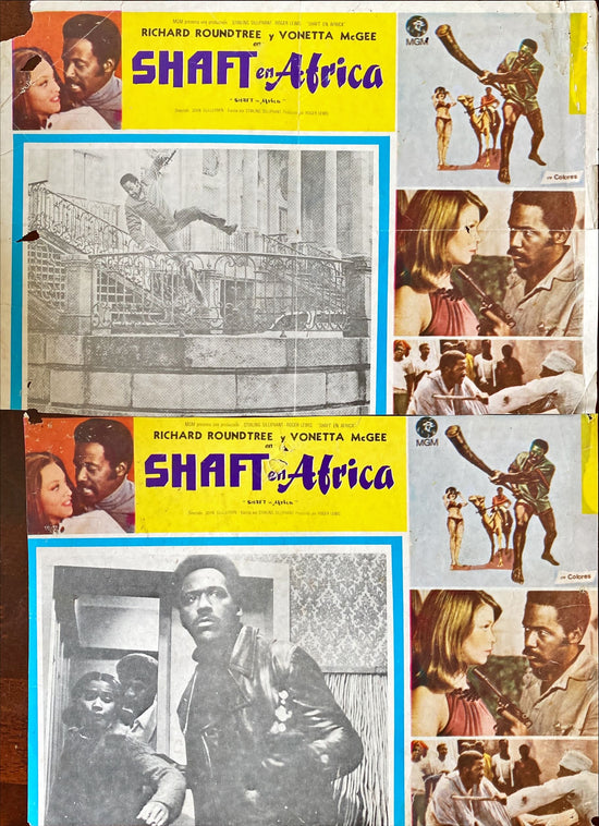 Shaft in Africa - Mexican Lobby Card x3