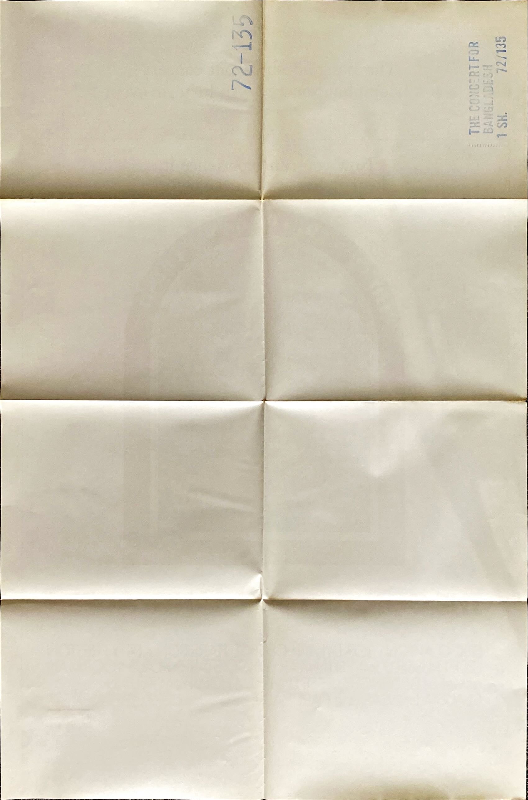 #769. CONCERT FOR BANGLADESH advance 1sh 1972 rock & roll benefit show