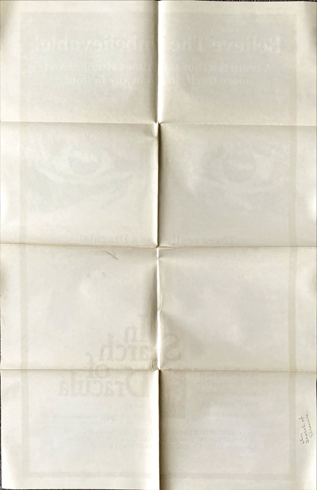 In Search of Dracula (1975) One Sheet Movie Poster