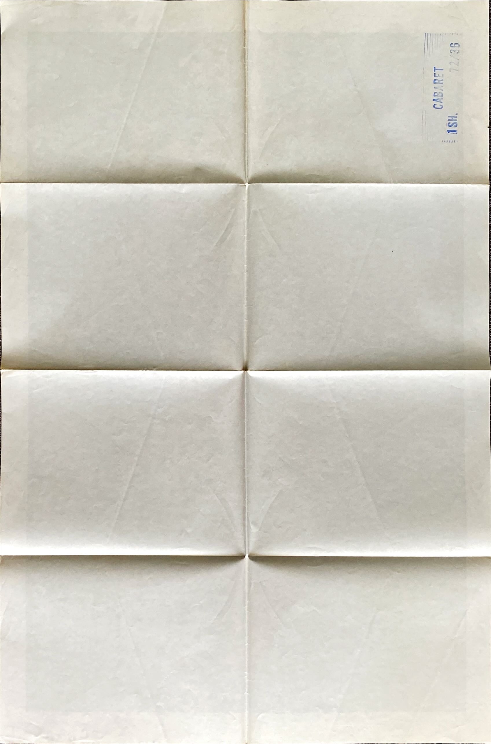 #767. CABARET 1 sheet 1972 Liza Minnelli