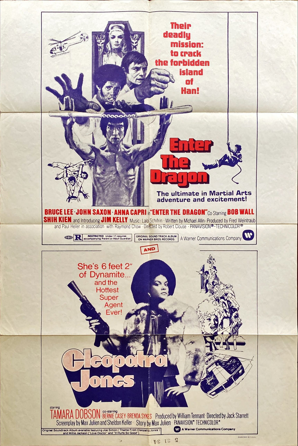 #865 Enter the Dragon/ Cleopatra Jones One Sheet