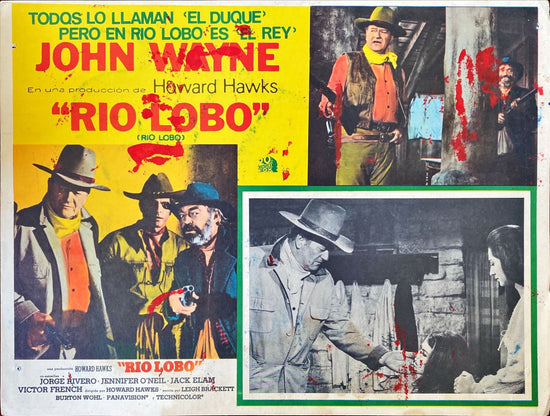 Rio Lobo - Mexican Lobby Card x2