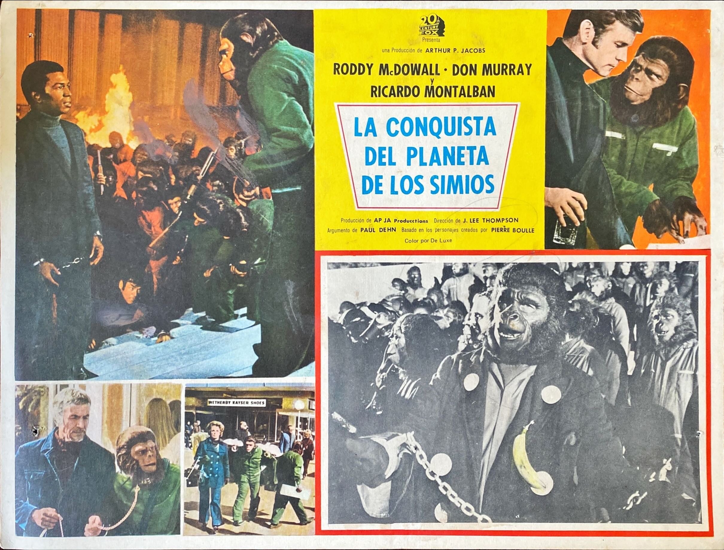 Conquest of the Planet of the Apes (1972) 6x Lobby Cards - MX