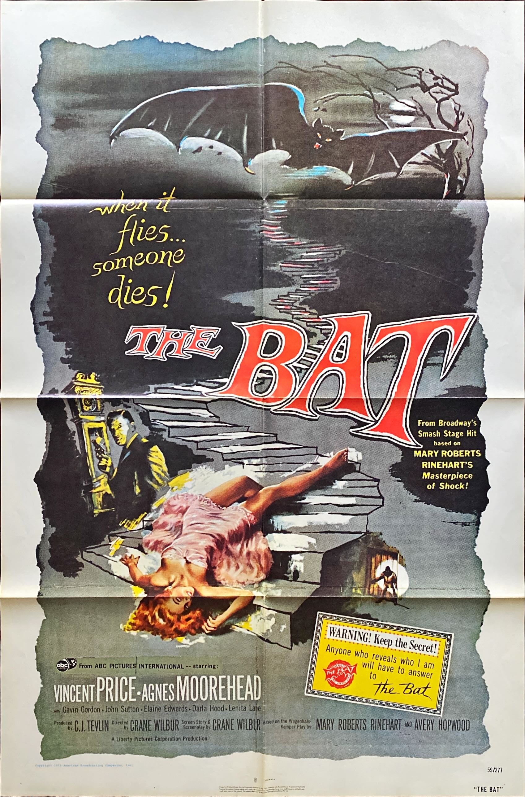 #877 BAT 1sh 1959 -Vincent Price