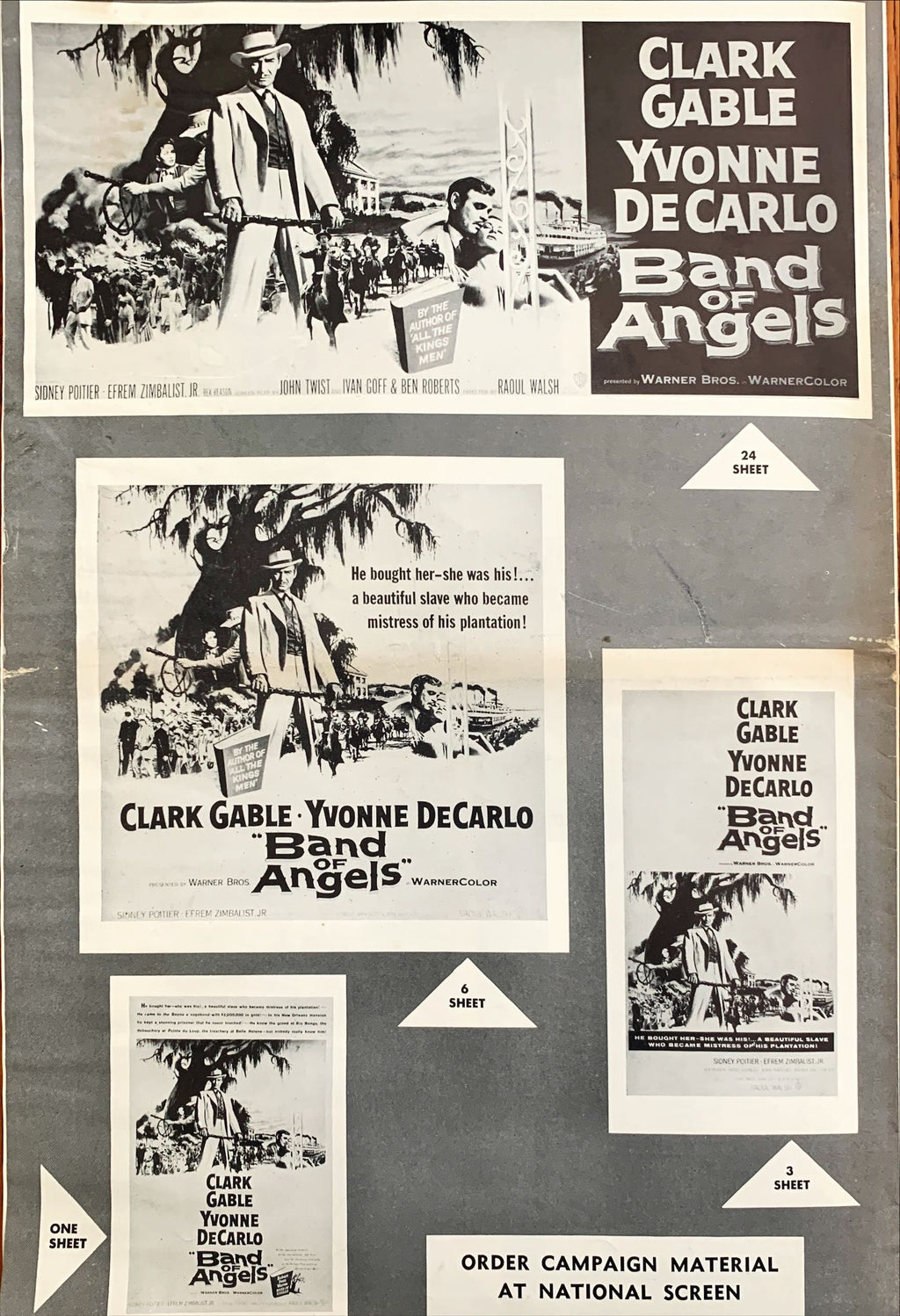 Band of Angels,  pressbook '57 Clark Gable