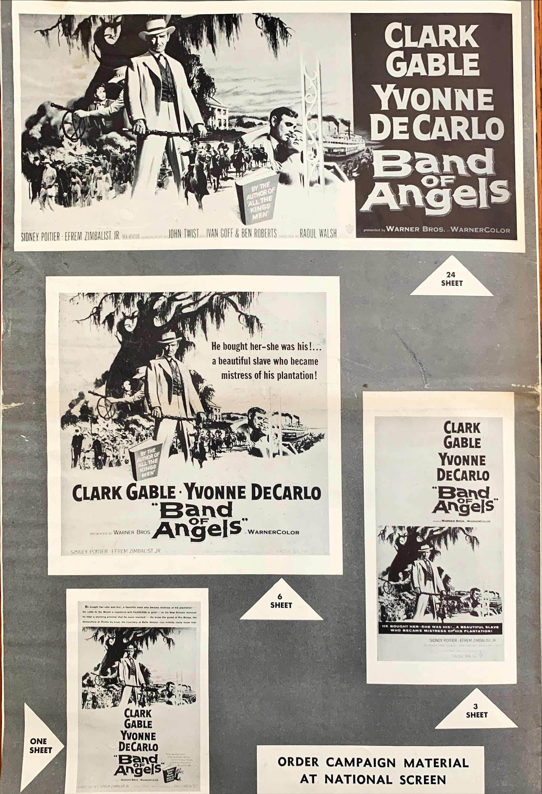 Band of Angels,  pressbook '57 Clark Gable