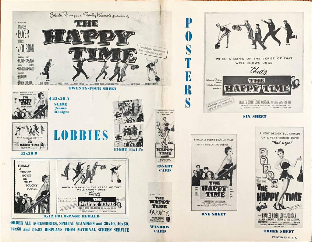 The Happy Time,  pressbook '52 Charles Boyer, Louis Jourdan