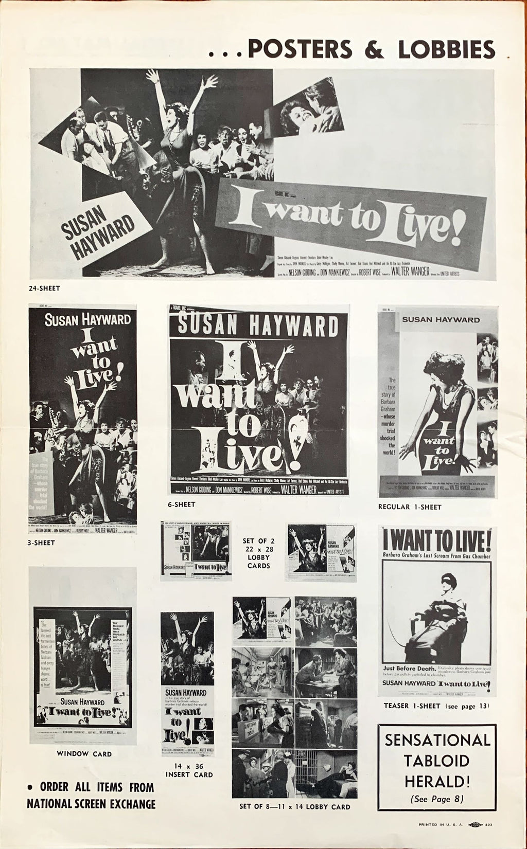#598 I WANT TO LIVE pressbook '58 Susan Hayward