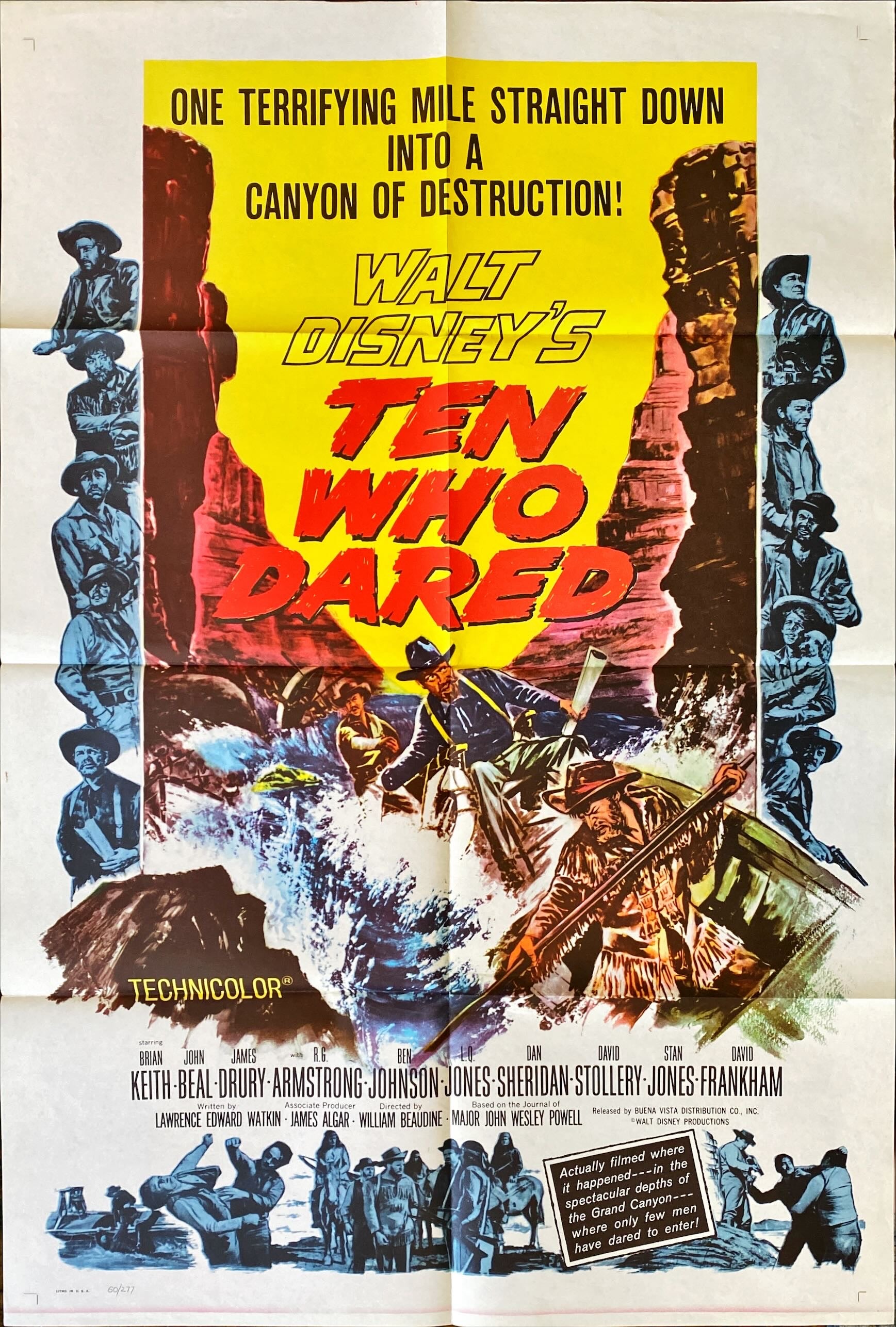 #230 Disney's Ten who Dared One sheet poster '60 - Rare - PosterCollectors.xyz