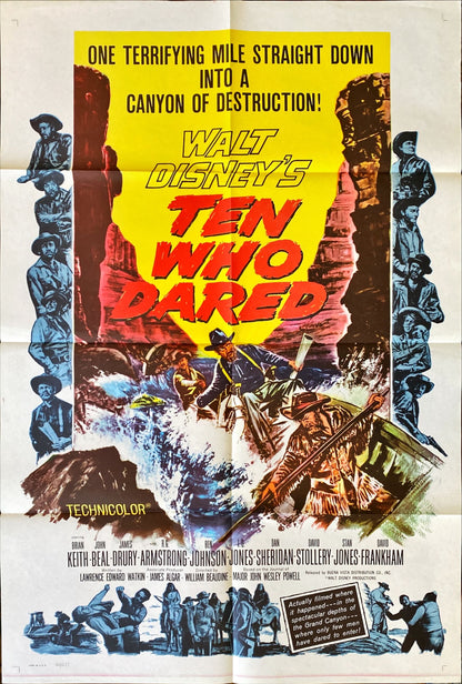 #230 Disney's Ten who Dared One sheet poster '60 - Rare - PosterCollectors.xyz