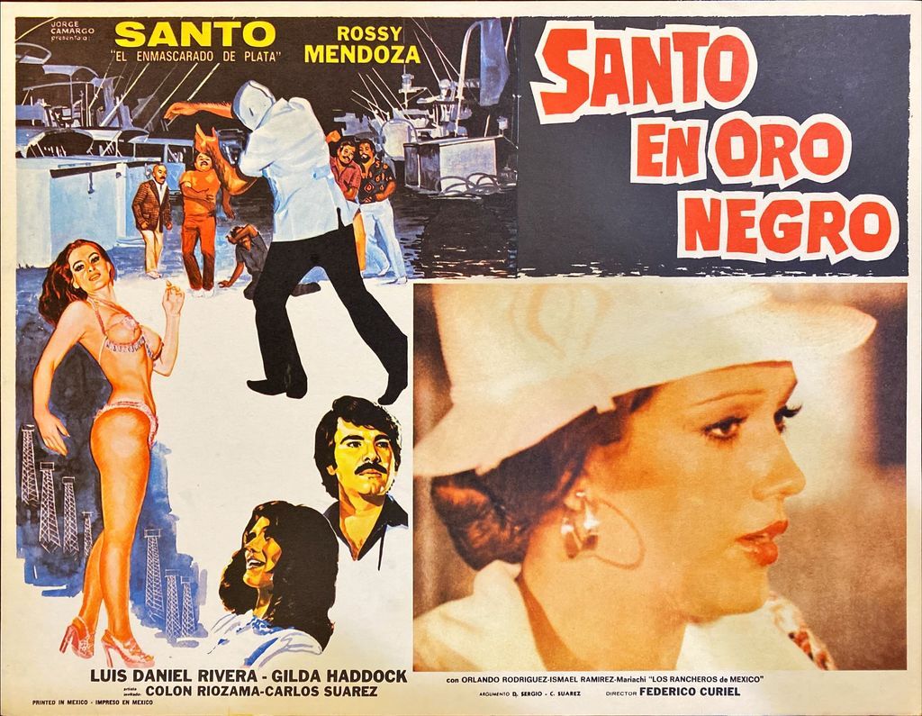 (223) SANTO EN ORO NEGRO Mexican Lobby Cards,'75 - PosterCollectors.xyz