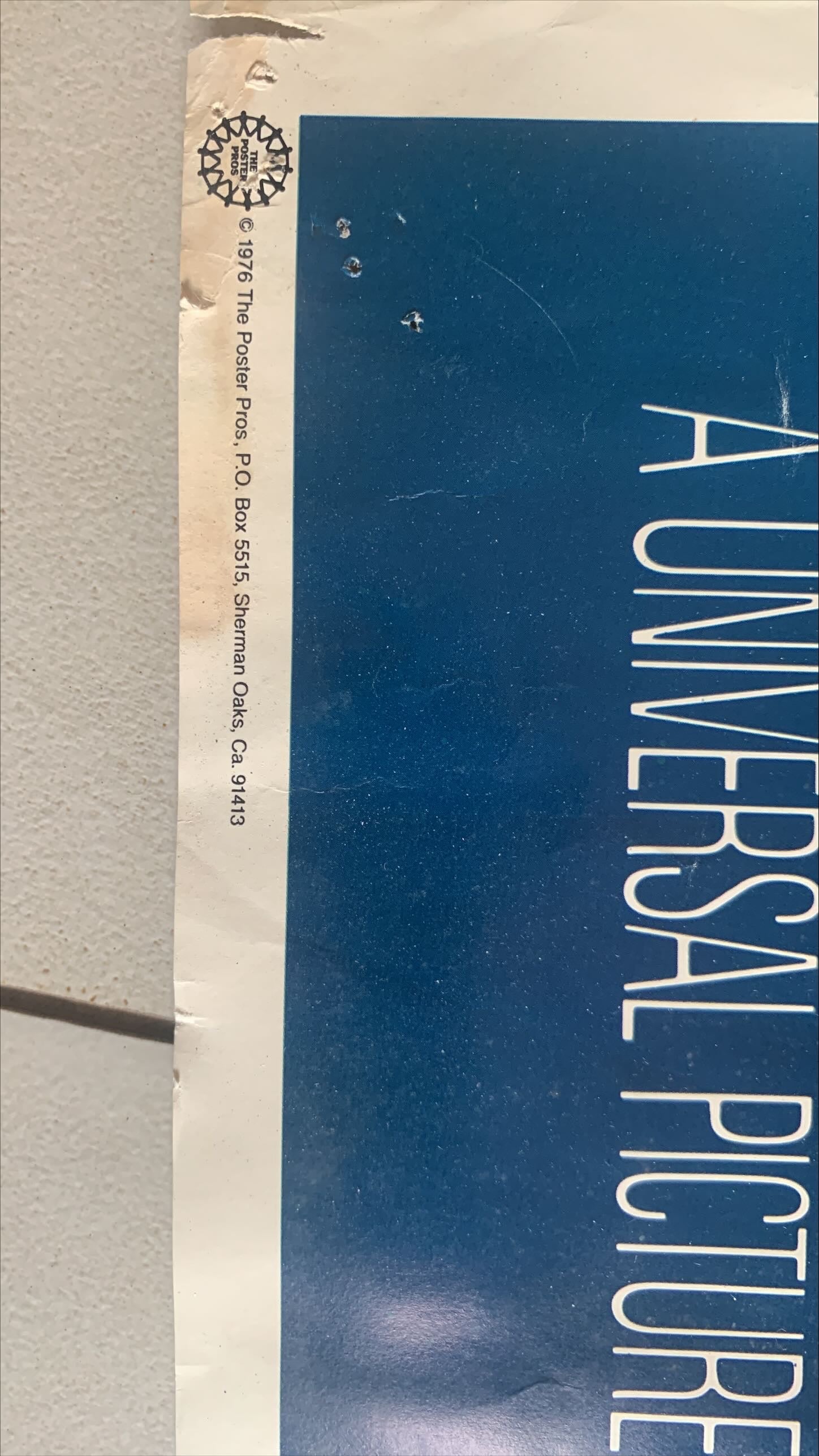 #1434 JAWS Vintage 1975 POSTER PROS Movie Poster FIXER UPPER