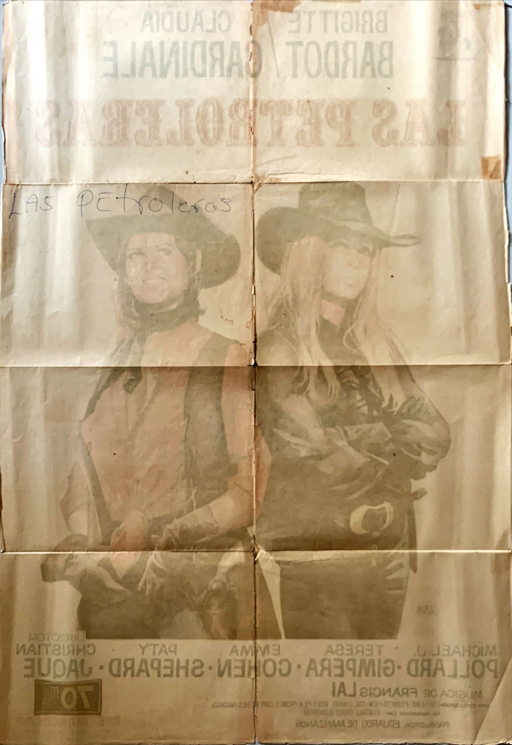 The Legend of Frenchie King, (Las petroleras) Spanish '72 Jano art of Claudia Cardinale & Brigitte Bardot