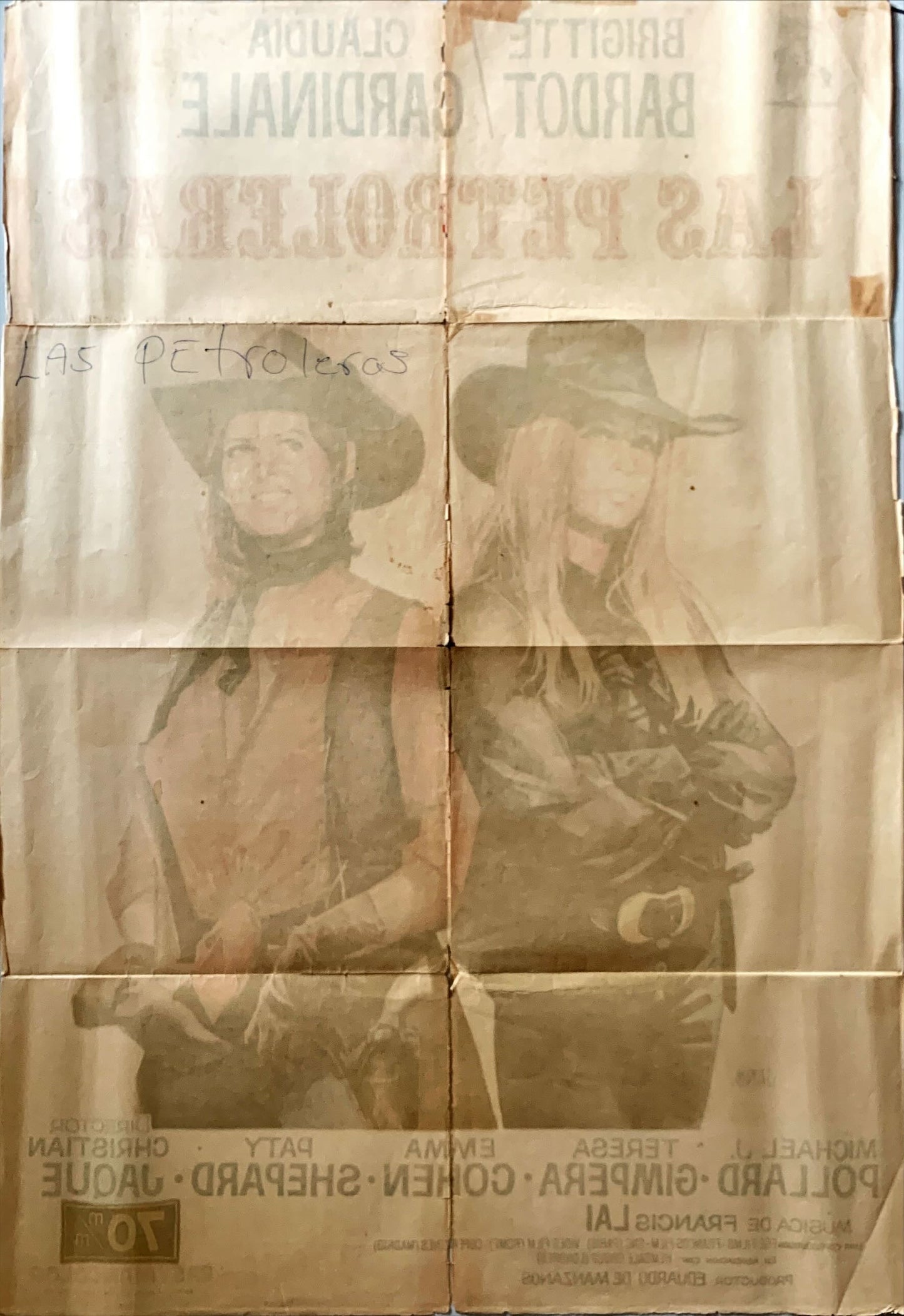 The Legend of Frenchie King, (Las petroleras) Spanish '72 Jano art of Claudia Cardinale & Brigitte Bardot