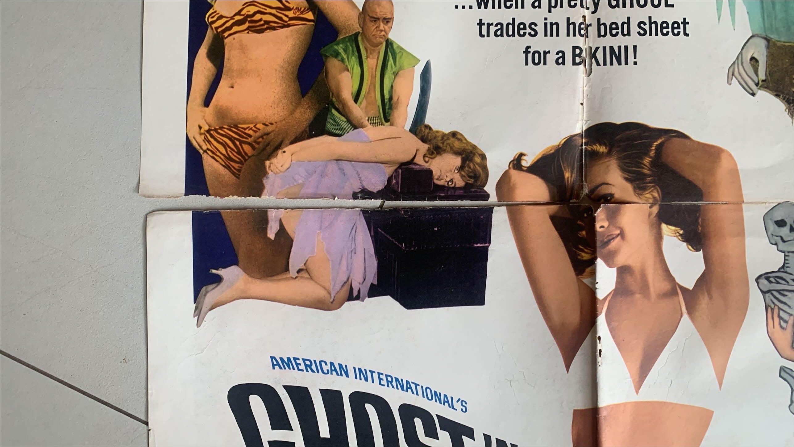 Ghost in the Invisible Bikini, 1sh 1966 Boris Karloff  FIXER UPPER