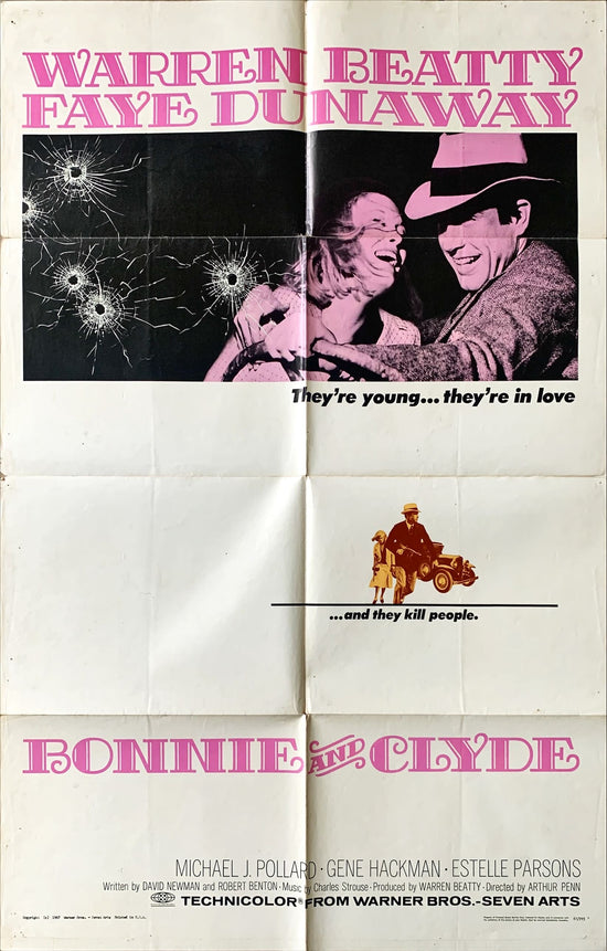 Bonnie & Clyde (1967) One Sheet Movie Poster