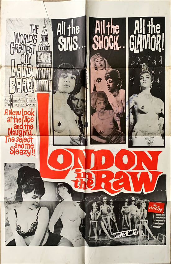 London in the Raw (1965) One Sheet Movie Poster - British, Rated X