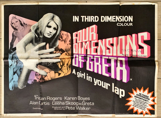 Four Dimensions of Greta (1972) One Sheet Movie Poster - British Quad