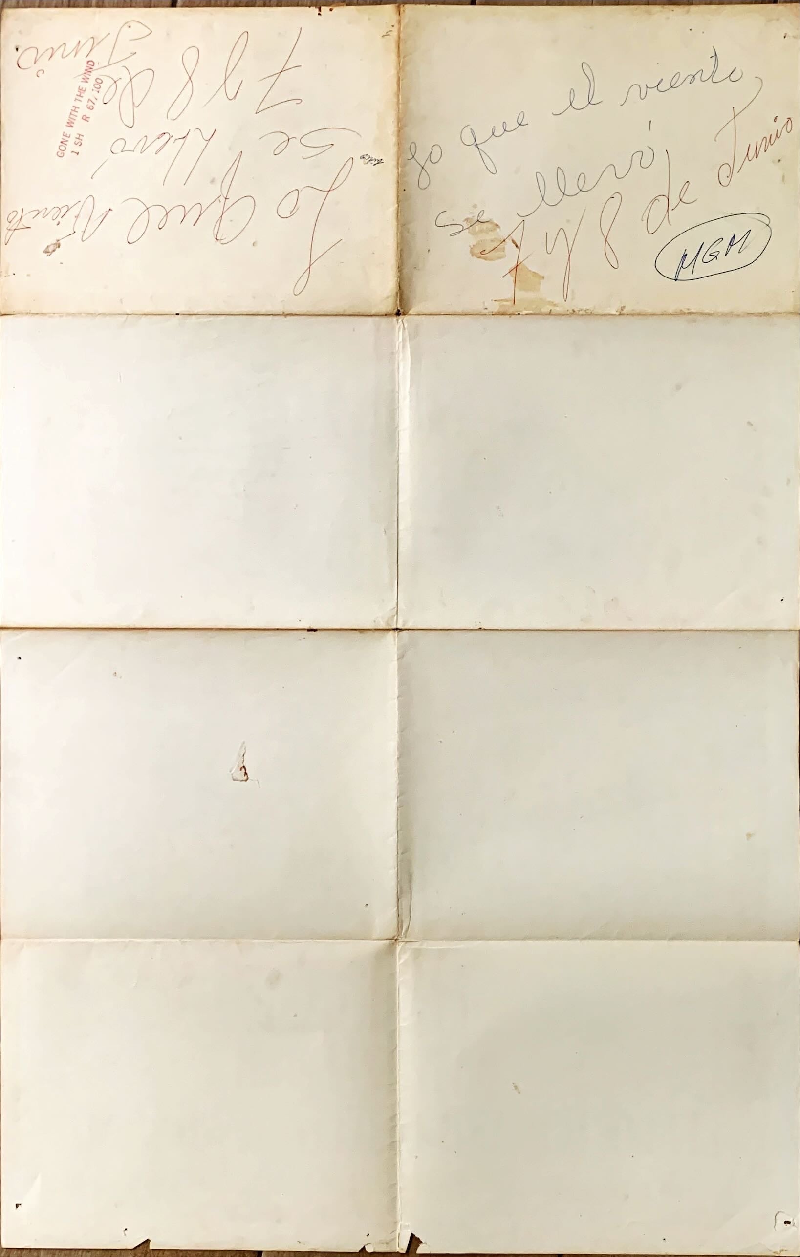 Gone With The Wind (1939) One Sheet Movie Poster