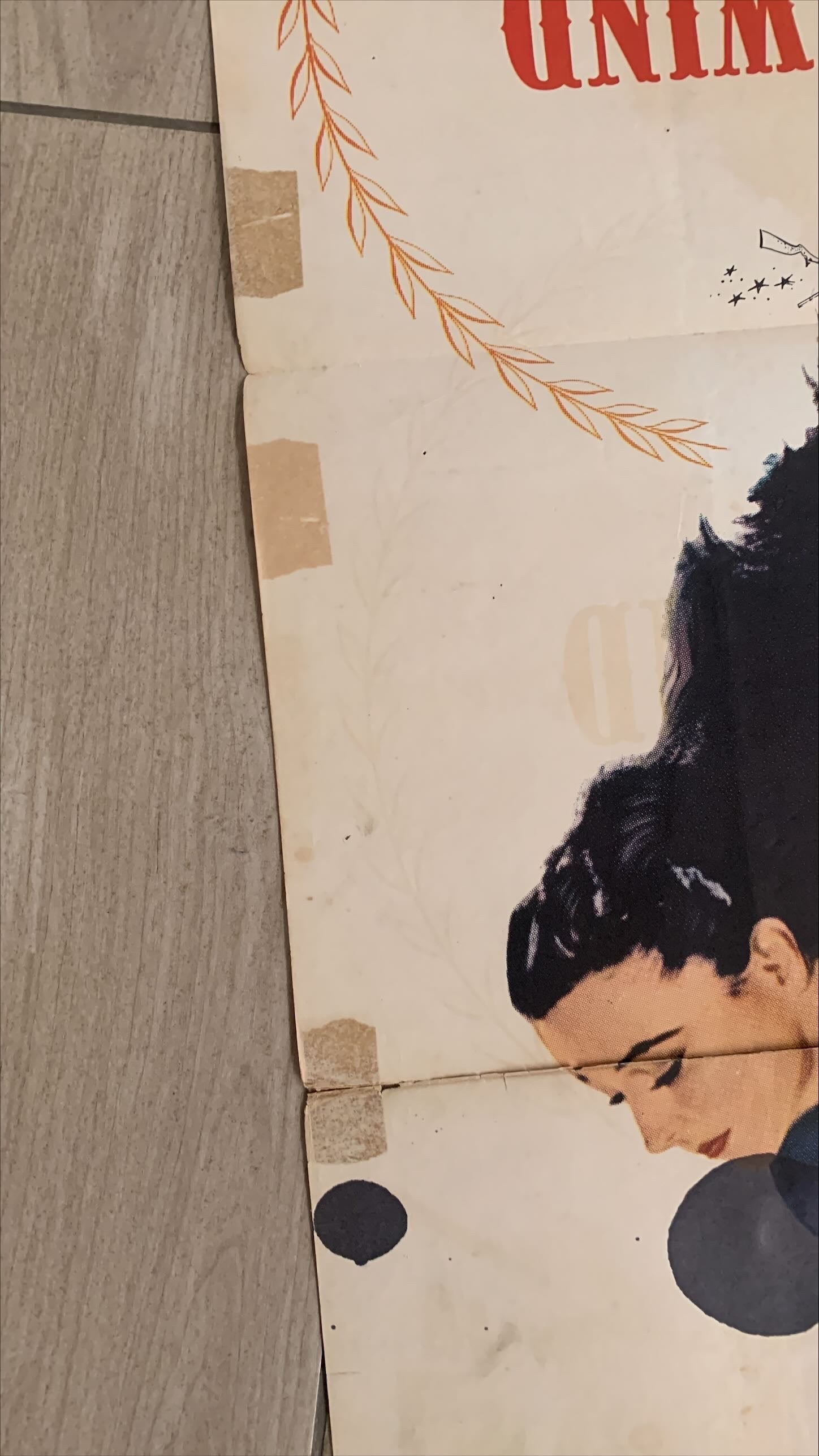 Gone with the Wind (1939) One Sheet Movie Poster - R'61, Fixer-upper