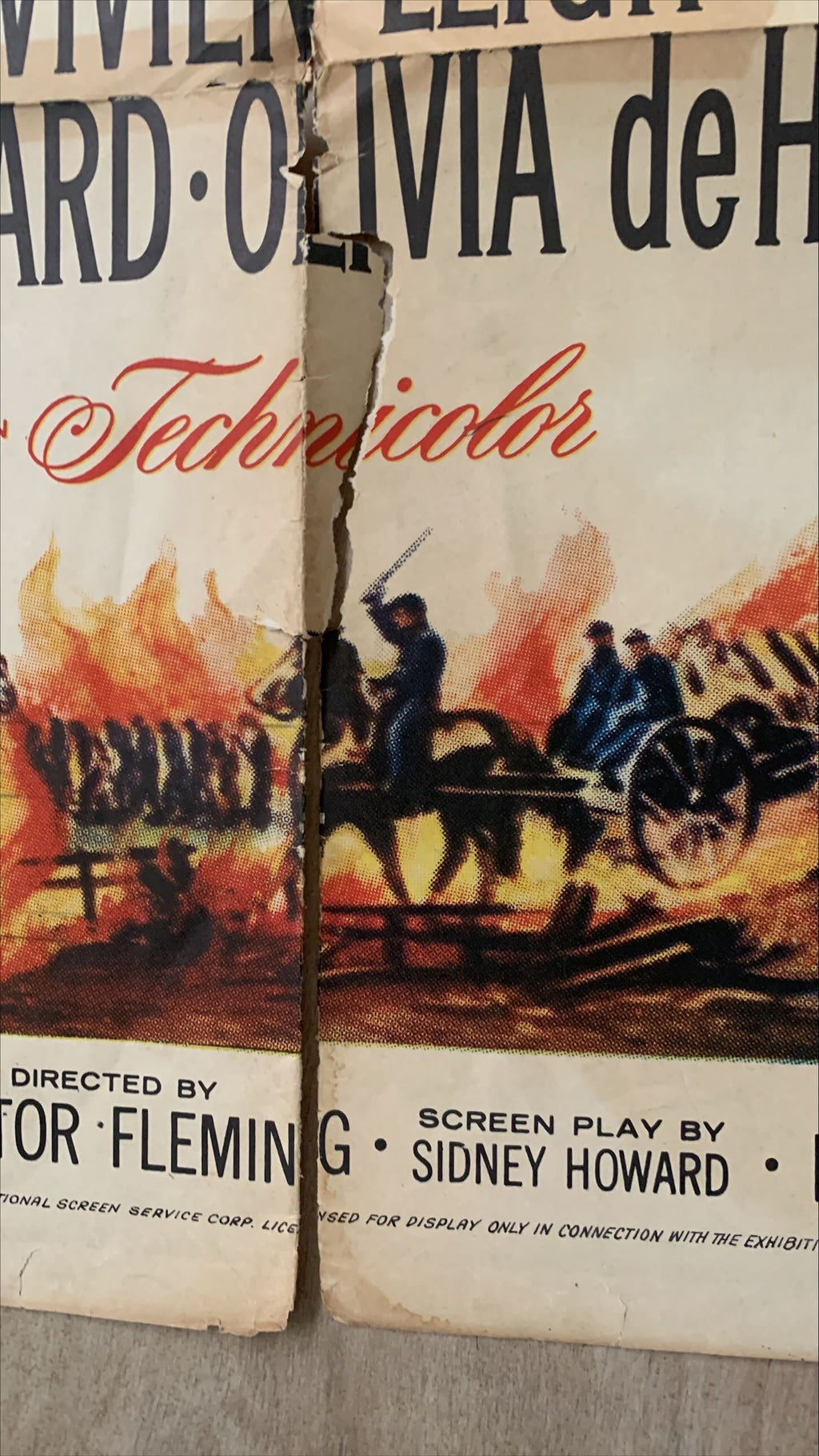 Gone with the Wind (1939) One Sheet Movie Poster - R'61, Fixer-upper