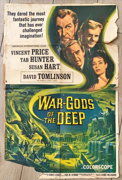 War Gods of the Deep, 1sh 1965 Vincent Price - FIXER UPPER