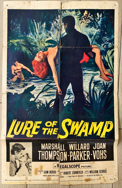Lure of the Swamp,  Vintage movie poster 1957  FIXER UPPER